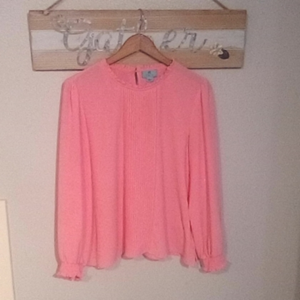CeCe Pink long sleeve blouse
